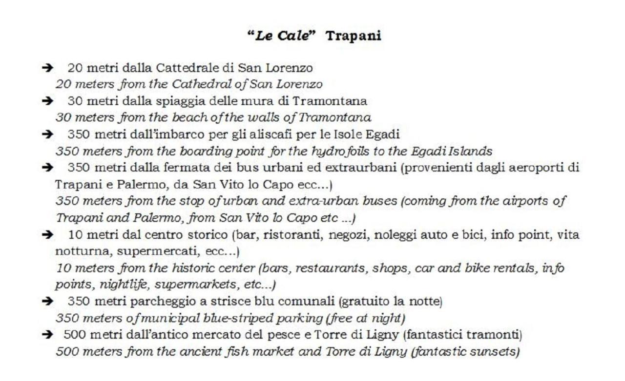 Le Cale Bed and Breakfast Trapani Exteriör bild